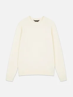 Pullover Und Cardigans|Primark Feinstrickpullover Mit Rundhalsausschnitt Ecrufarben