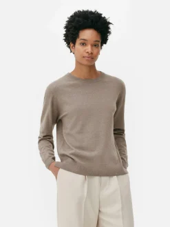 Pullover Und Cardigans|Primark Feinstrick-Rundhalspullover Taupefarben