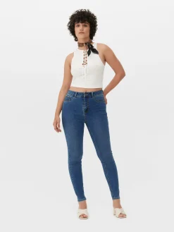 Jeans|Primark Figurformende Skinny Jeans Mittelblau
