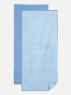 Handtücher|Primark Fitnesshandtücher, 2er-Pack Blau