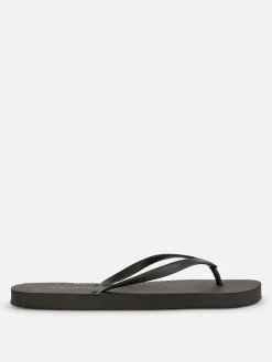 Flipflops Und Badesandalen|Primark Flache Basic Flipflops Schwarz