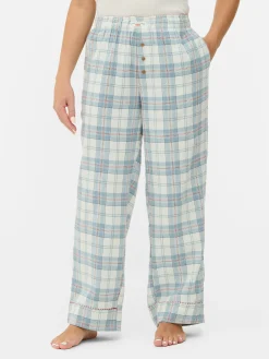 Schlafanzughosen|Primark Flanell-Schlafanzughose Mit Karomuster Blau