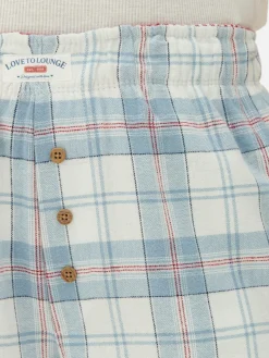 Schlafanzughosen|Primark Flanell-Schlafanzughose Mit Karomuster Blau