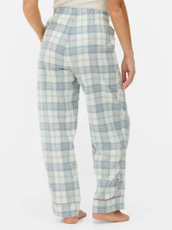 Schlafanzughosen|Primark Flanell-Schlafanzughose Mit Karomuster Blau