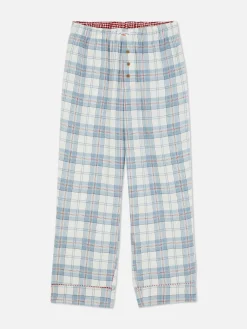 Schlafanzughosen|Primark Flanell-Schlafanzughose Mit Karomuster Blau