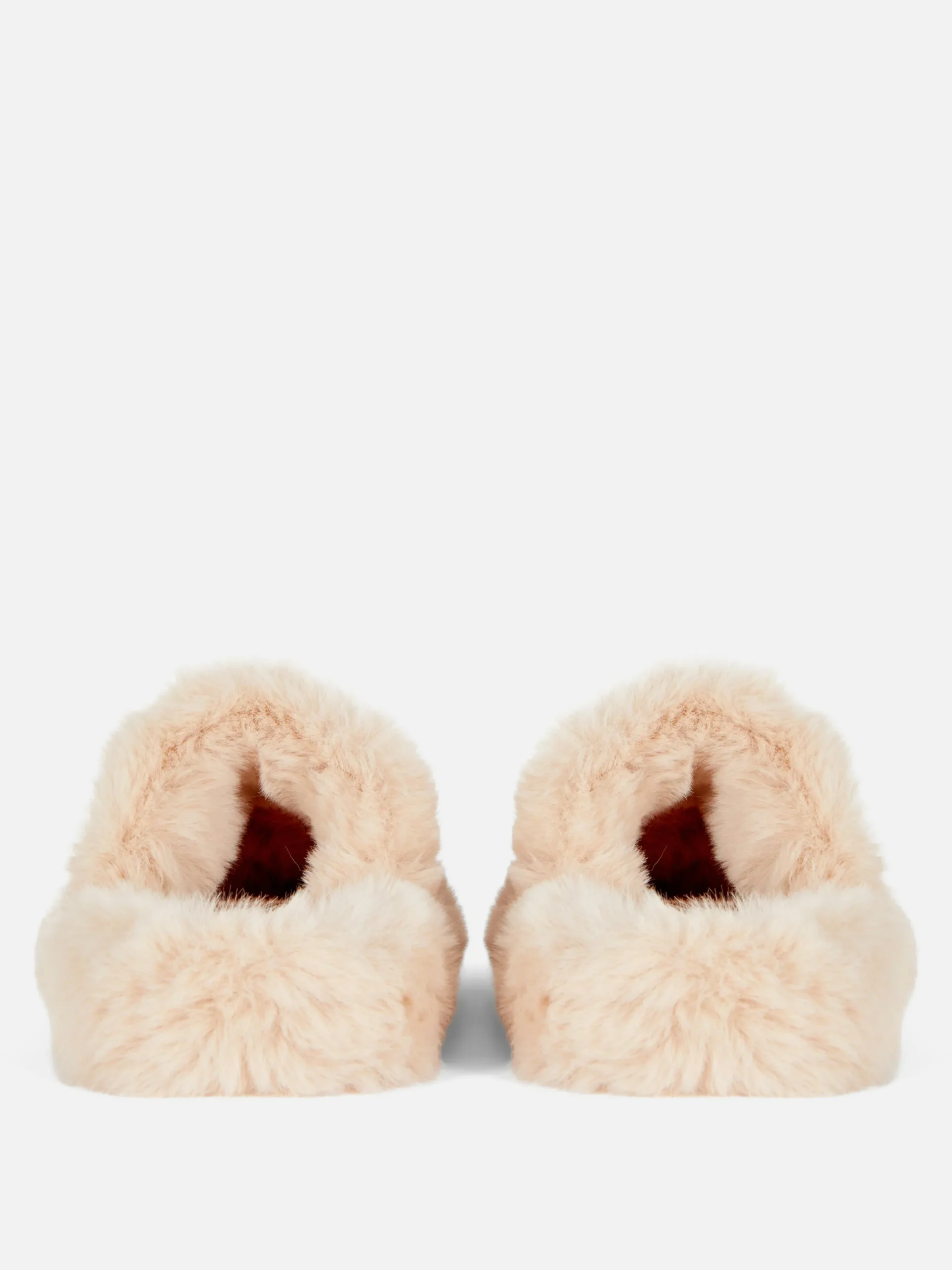 Hausschuhe|Hausschuhe|Primark Flauschige Hausschuhe Mit Doppelriemen Beige
