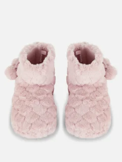 Hausschuhe|Primark Flauschige Hausstiefel Mit Bommeln Rosa