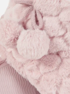 Hausschuhe|Primark Flauschige Hausstiefel Mit Bommeln Rosa