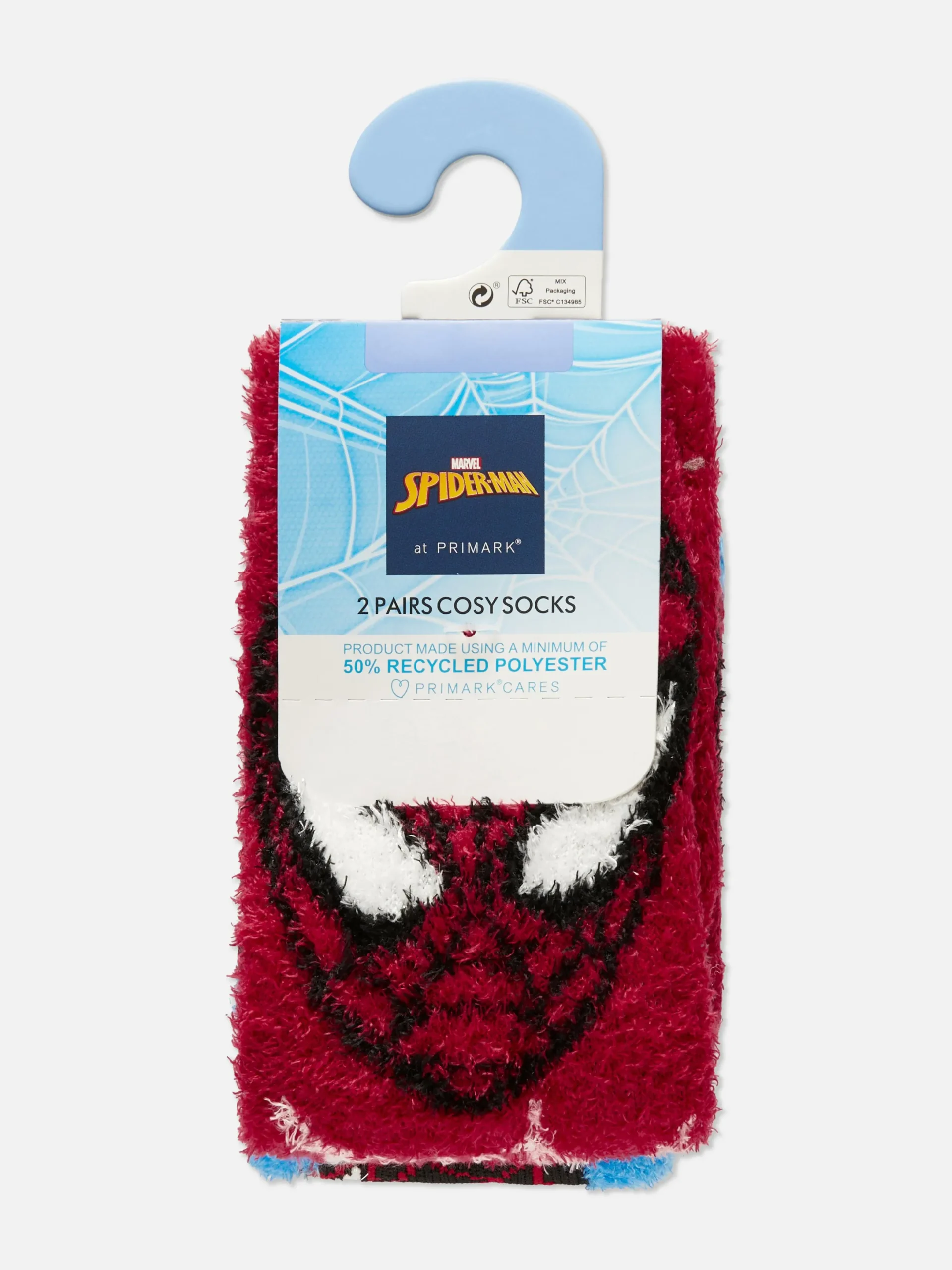 Socken|Primark Flauschige „Marvel Spider-Man“ Socken, 2er-Pack Rot