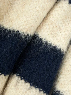 Pullover Und Cardigans|Primark Flauschiger „Rita Ora“ Strickpullover Mit Streifen Marineblau