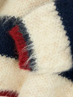 Pullover Und Cardigans|Primark Flauschiger „Rita Ora“ Strickpullover Mit Streifen Marineblau