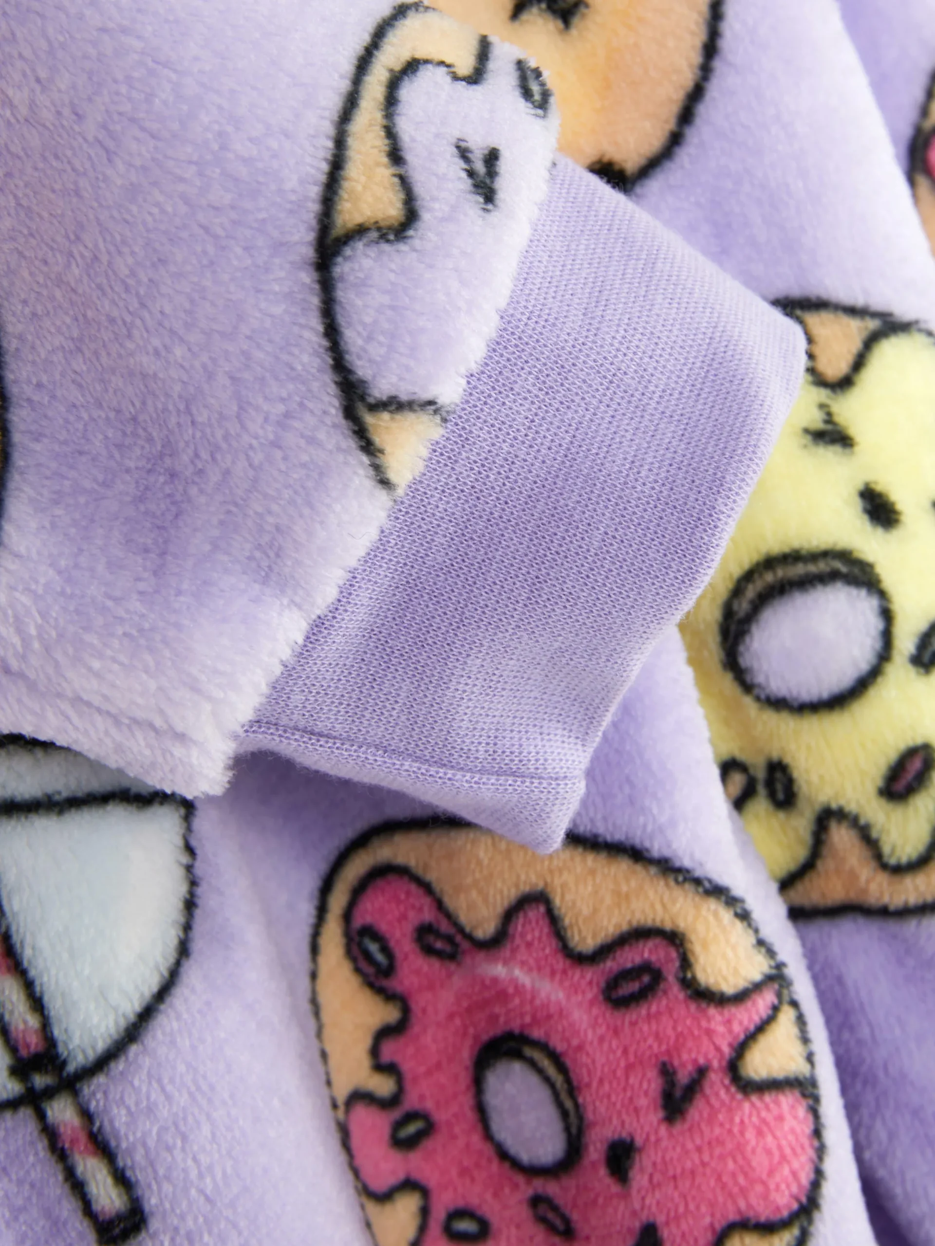 Snuddies Und Einteiler|Primark Fleece-Einteiler Mit Food-Muster Lilafarben