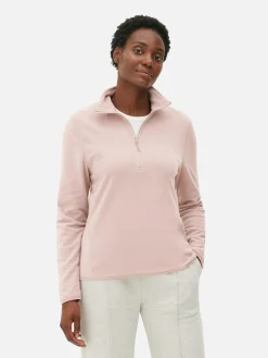 Pullover Und Cardigans|Primark Fleecejacke Mit Halbem Reißverschluss Rosa