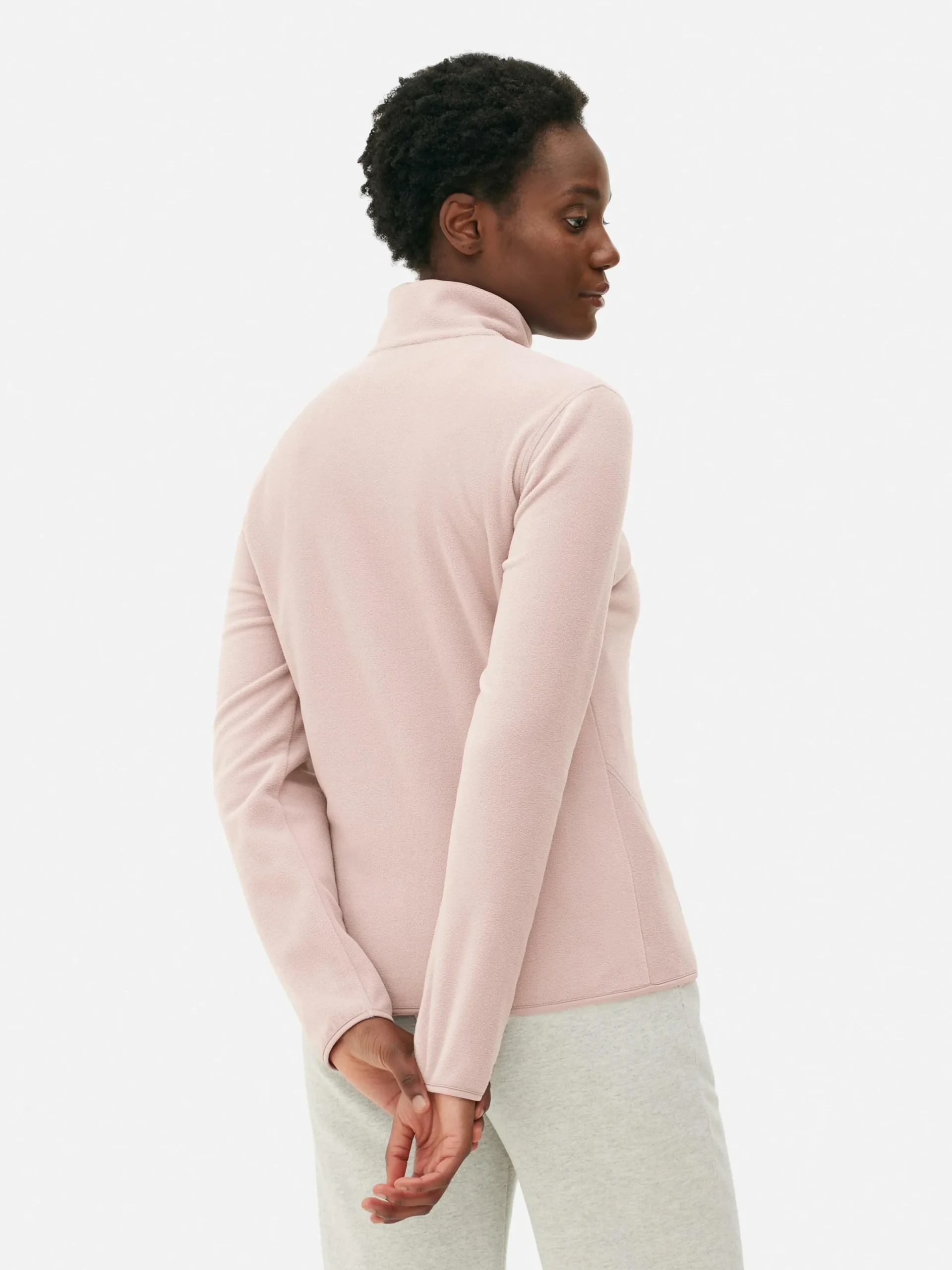 Pullover Und Cardigans|Primark Fleecejacke Mit Halbem Reißverschluss Rosa
