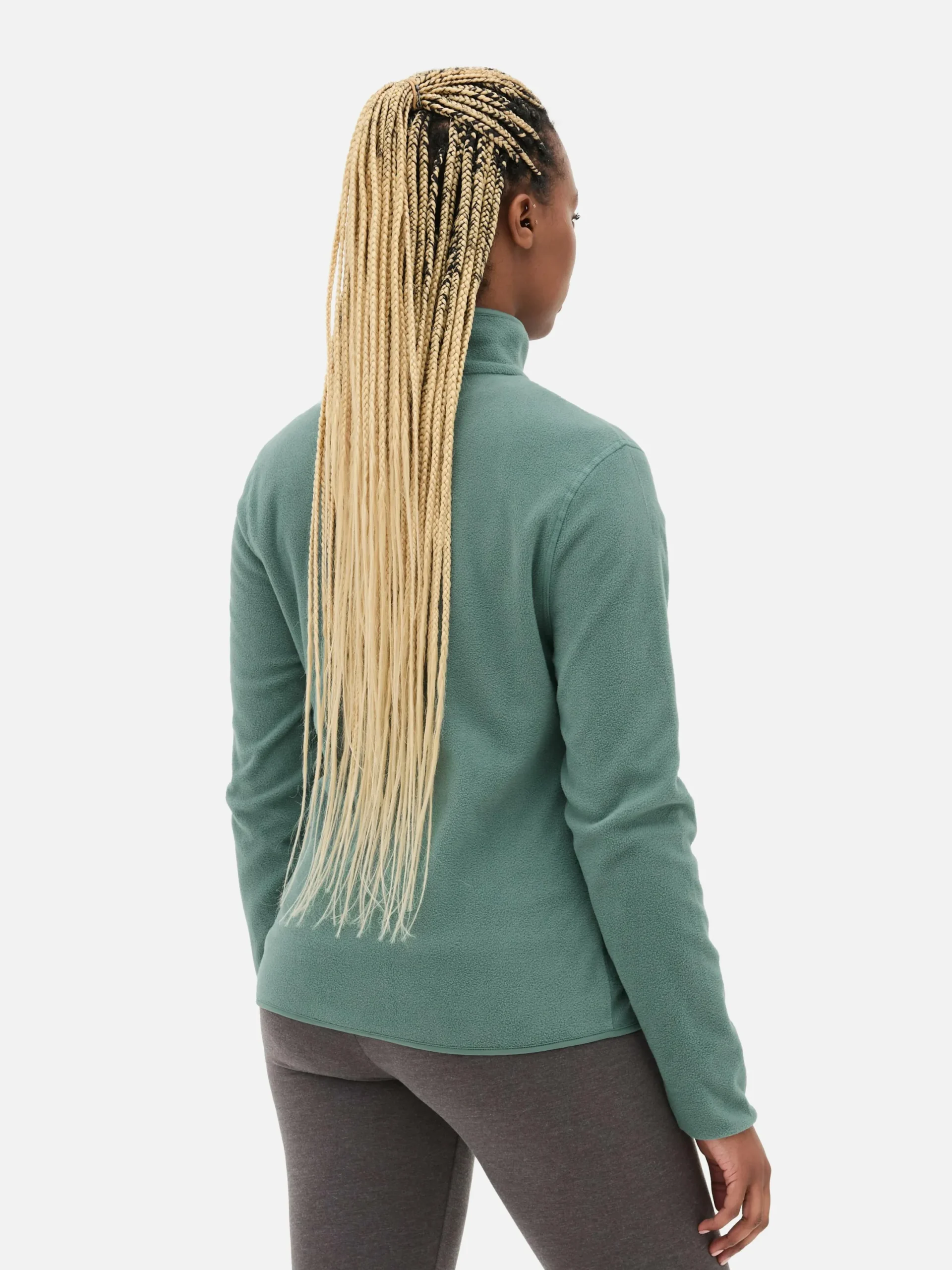Pullover Und Cardigans|Primark Fleecejacke Mit Halbem Reißverschluss Grün