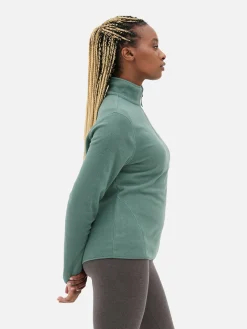 Pullover Und Cardigans|Primark Fleecejacke Mit Halbem Reißverschluss Grün