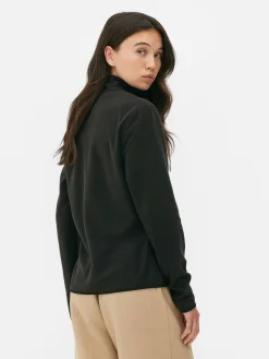 Pullover Und Cardigans|Primark Fleecejacke Mit Halbem Reißverschluss Schwarz