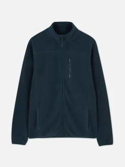 Jacken Und Mäntel|Primark Fleecejacke Mit Trichterkragen Und Reißverschluss Marineblau