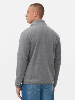 Jacken Und Mäntel|Primark Fleecejacke Mit Trichterkragen Und Reißverschluss Grau meliert