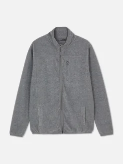 Jacken Und Mäntel|Primark Fleecejacke Mit Trichterkragen Und Reißverschluss Grau meliert