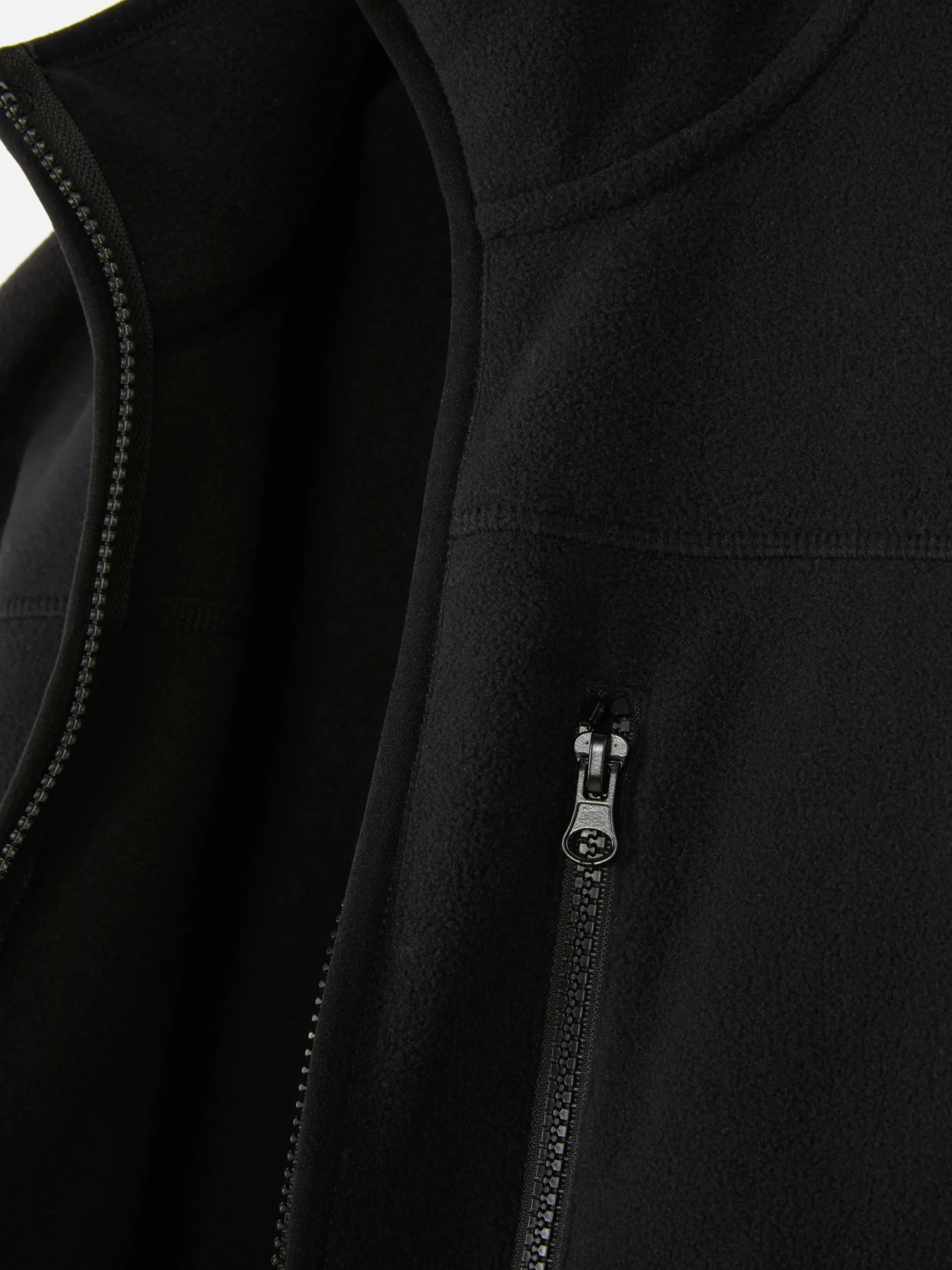 Jacken Und Mäntel|Primark Fleecejacke Mit Trichterkragen Und Reißverschluss Schwarz