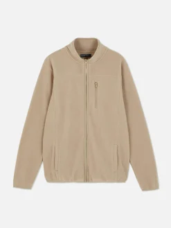Jacken Und Mäntel|Primark Fleecejacke Mit Trichterkragen Und Reißverschluss Steinfarben