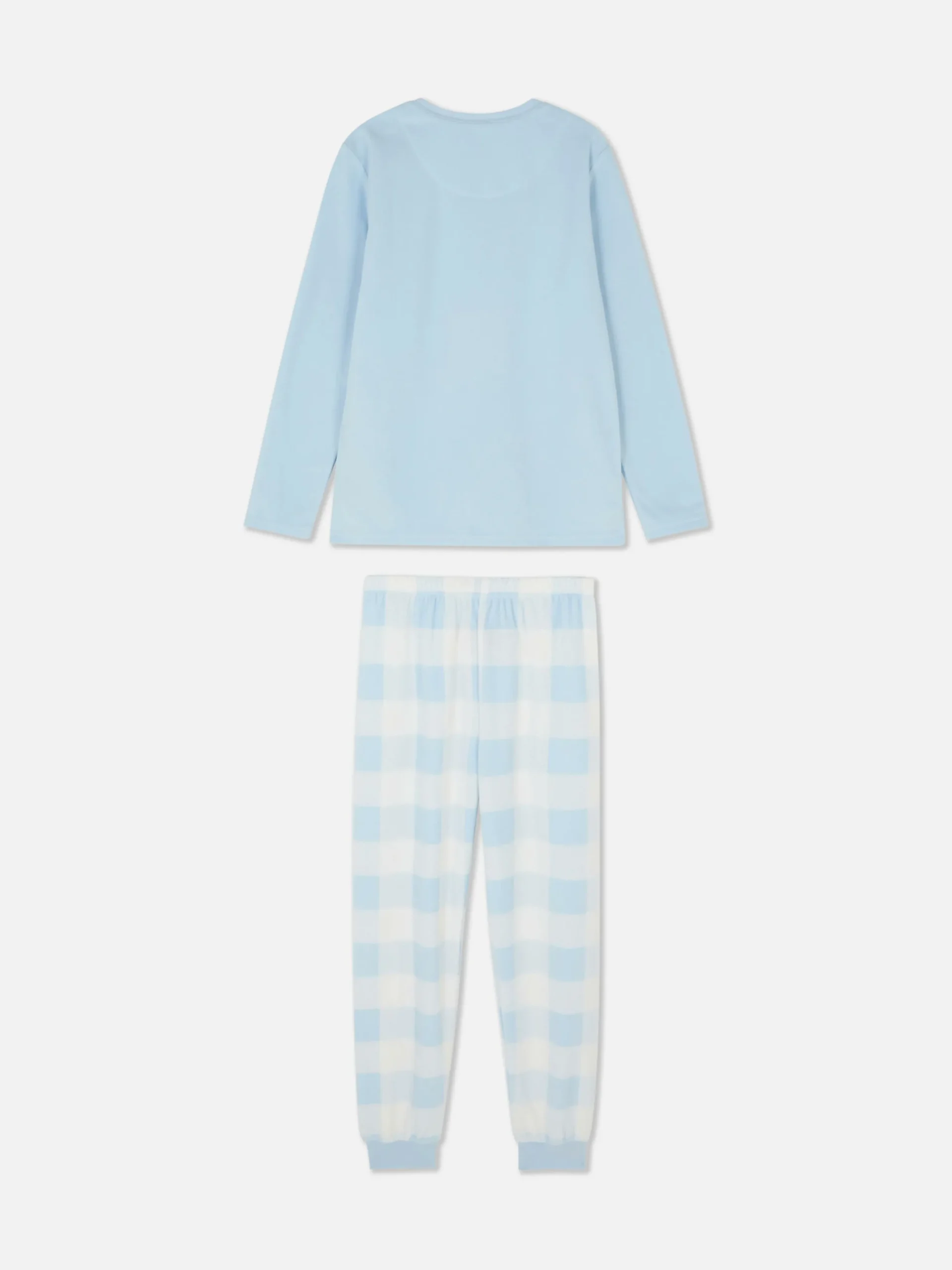 Schlafanzüge Und Nachtwäsche|Primark Fleece-Schlafanzug Mit Popcorn-Motiv Blau