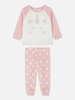 Schlafanzüge Und Nachtwäsche|Primark Fleece-Schlafanzug Mit Tierfiguren Rosa