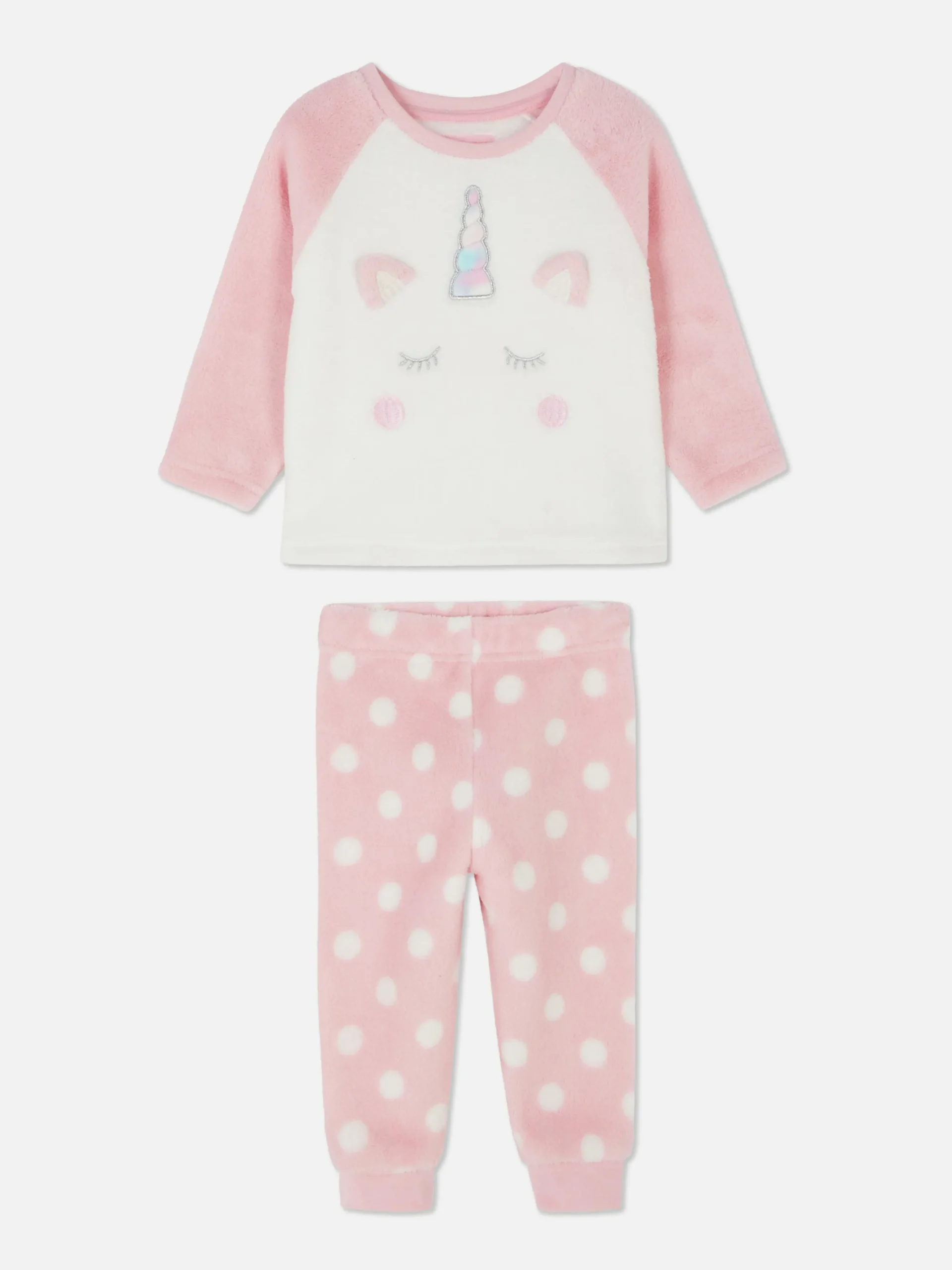 Schlafanzüge Und Nachtwäsche|Primark Fleece-Schlafanzug Mit Tierfiguren Rosa