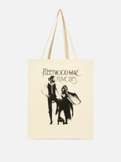 Reiseaccessoires|Primark „Fleetwood Mac“ Canvas-Beutel Naturfarben