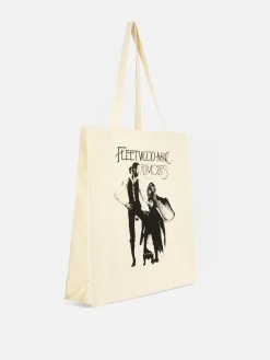 Reiseaccessoires|Primark „Fleetwood Mac“ Canvas-Beutel Naturfarben