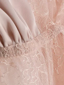 Bhs|Primark Fließender Bralette-BH Mit Spitze Hellrosa