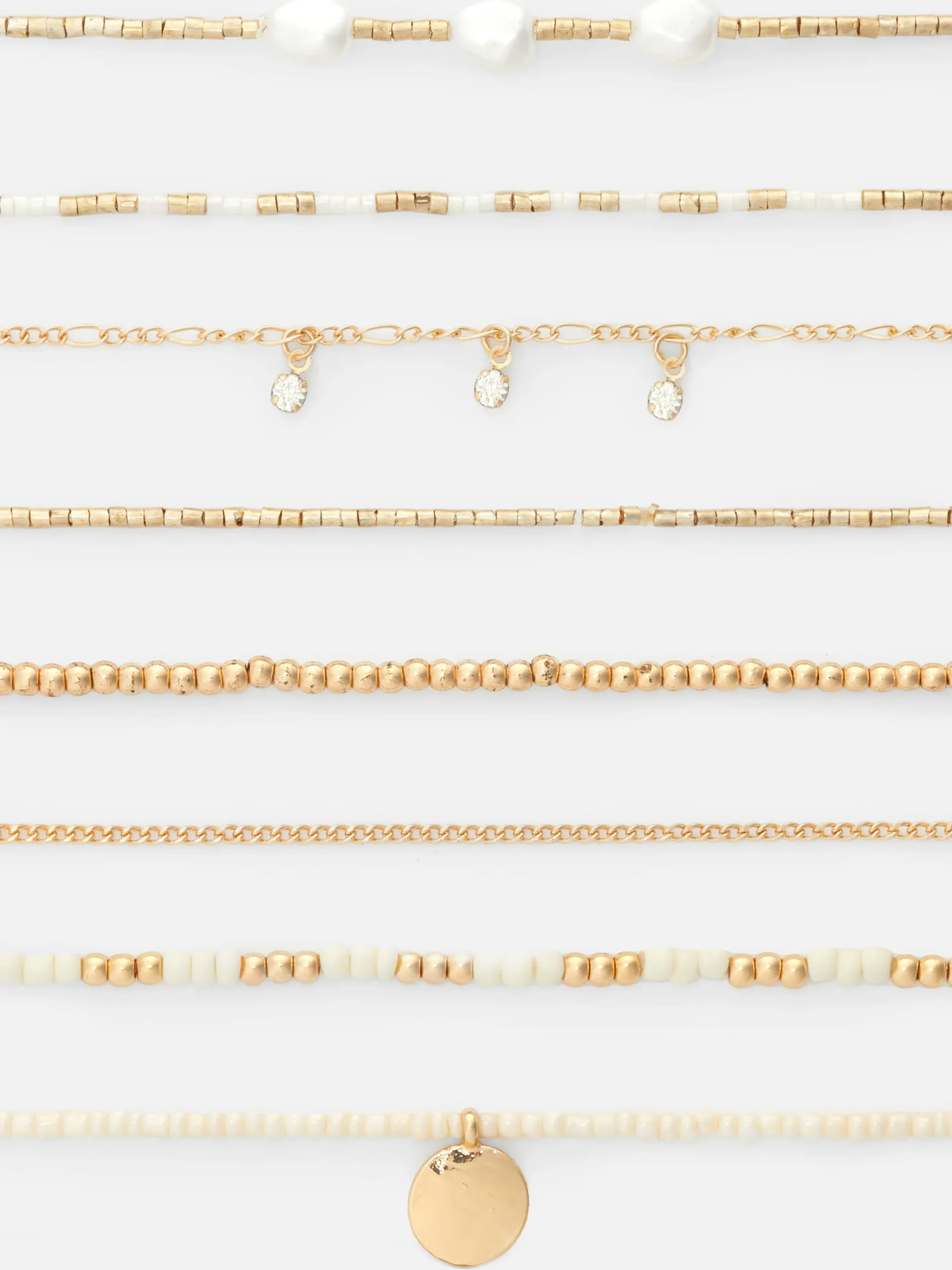 Schmuck|Primark Freundschaftsarmbänder, 8er-Pack Gelb