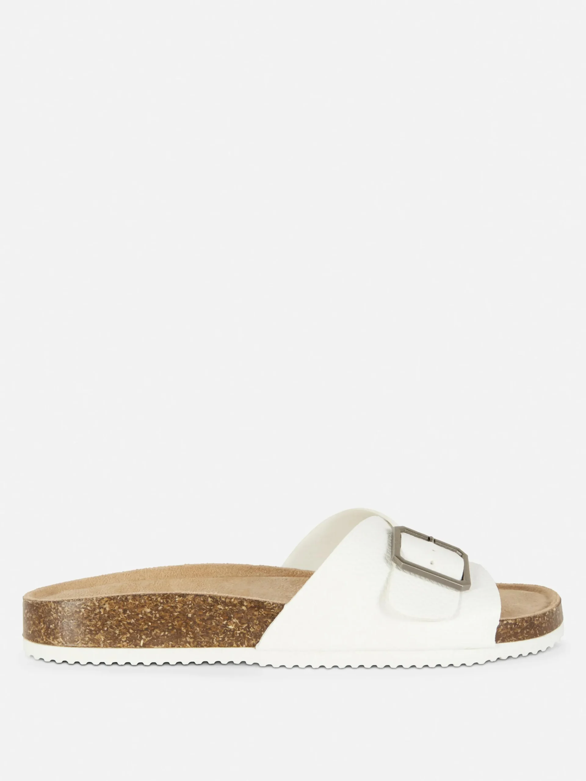 Sandalen|Primark Fußbettsandalen Mit Schnallenriemen Weiß