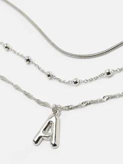 Schmuck|Primark Fußkettchen Mit Initialenanhänger, 3er-Pack Weiß