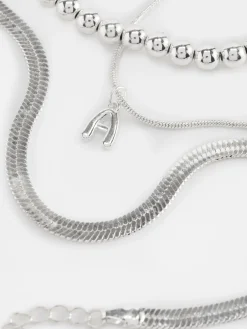 Schmuck|Primark Fußkette Mit Initiale & Unendlichkeitssymbol, 3er-Pack Weiß