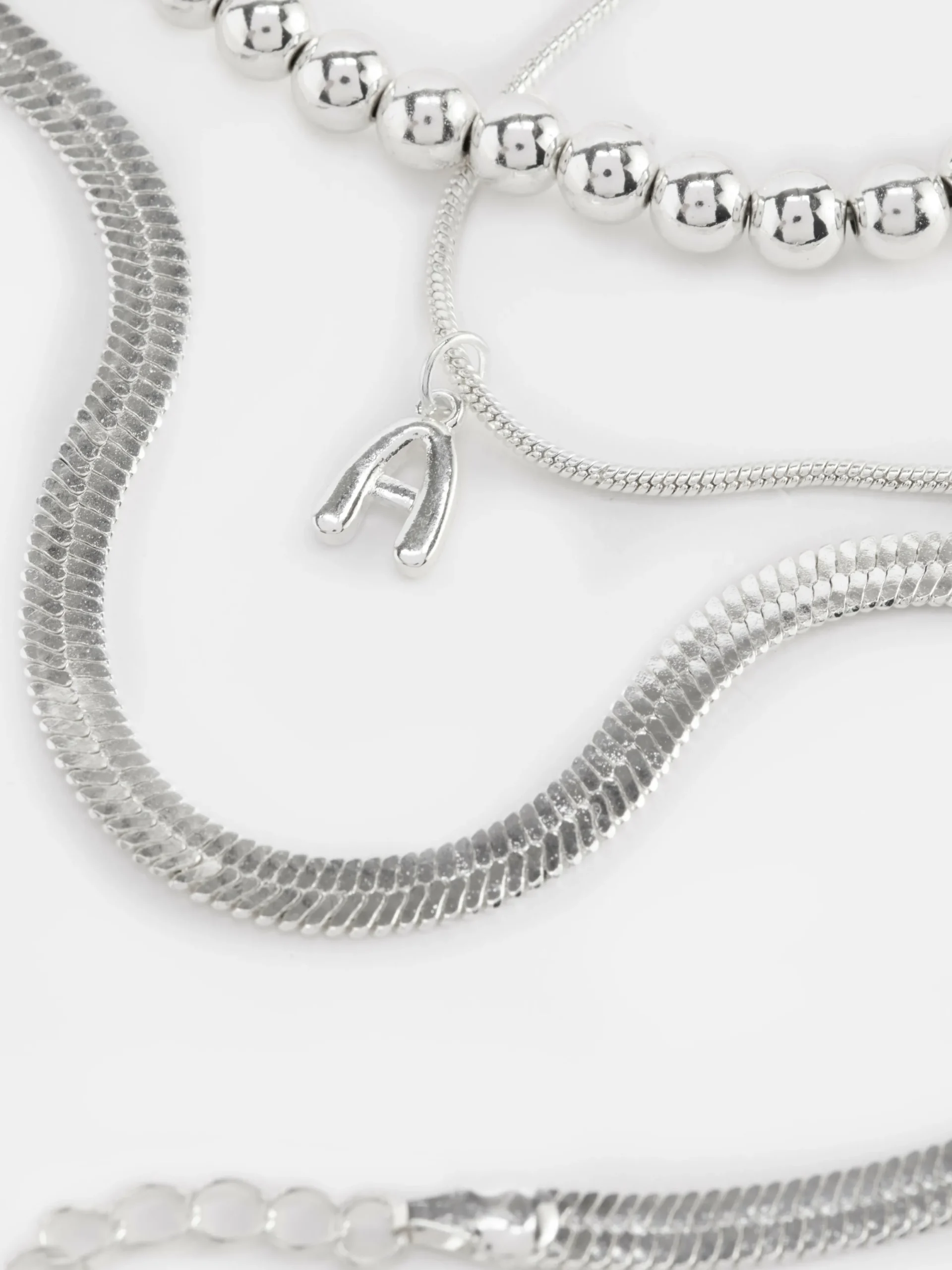 Schmuck|Primark Fußkette Mit Initiale & Unendlichkeitssymbol, 3er-Pack Weiß
