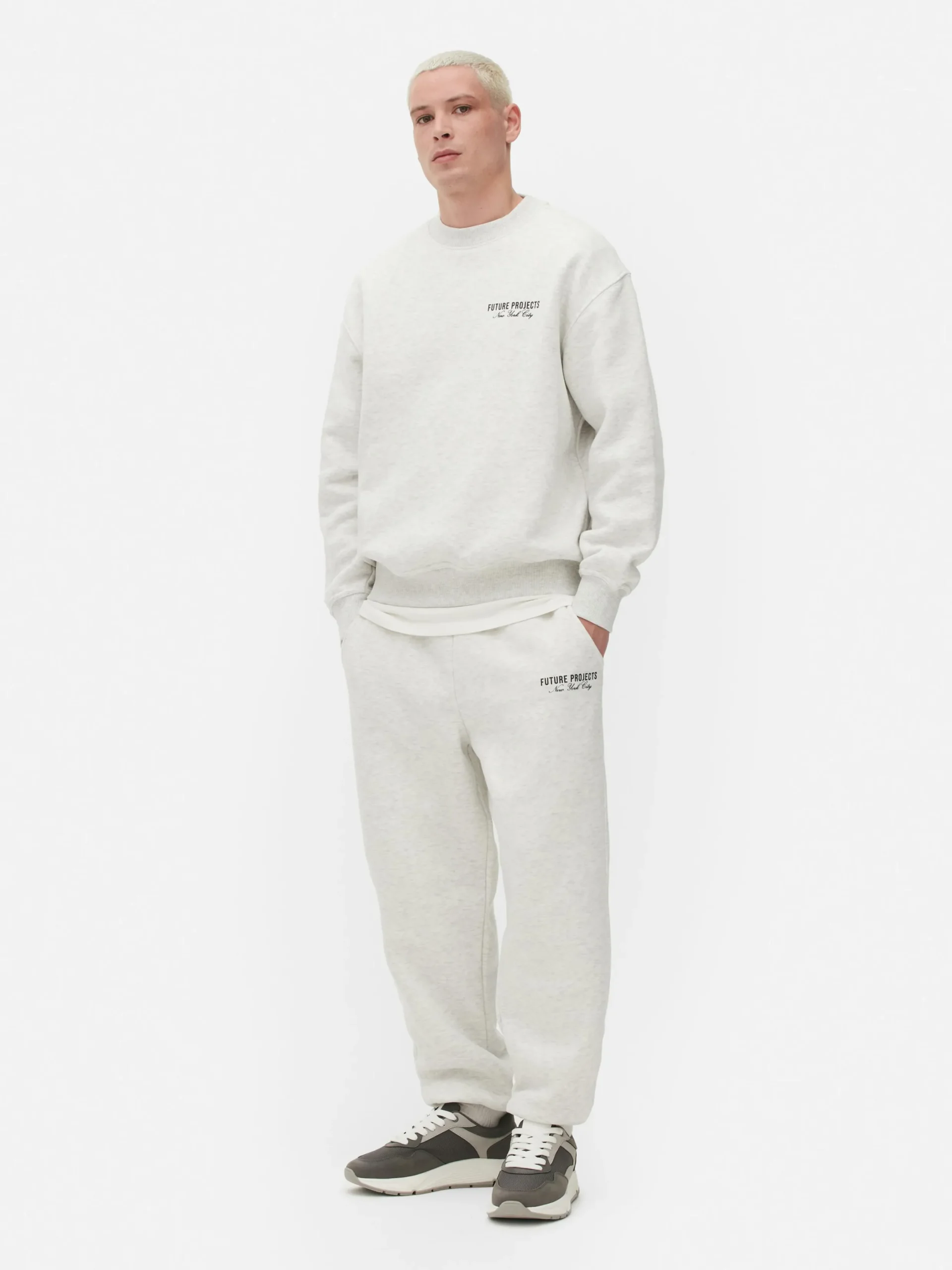 Jogginghosen|Primark „Future Projects“ Jogginghose Mit Bündchen Grau meliert