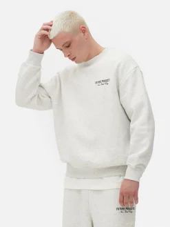 Hoodies Und Sweatshirts|Primark „Future Projects New York City“ Sweatshirt Grau meliert