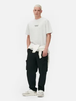 Tops Und T-Shirts|Primark „Future Projects“ T-Shirt Mit Stickerei Grau meliert