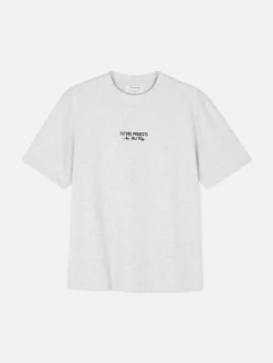 Tops Und T-Shirts|Primark „Future Projects“ T-Shirt Mit Stickerei Grau meliert