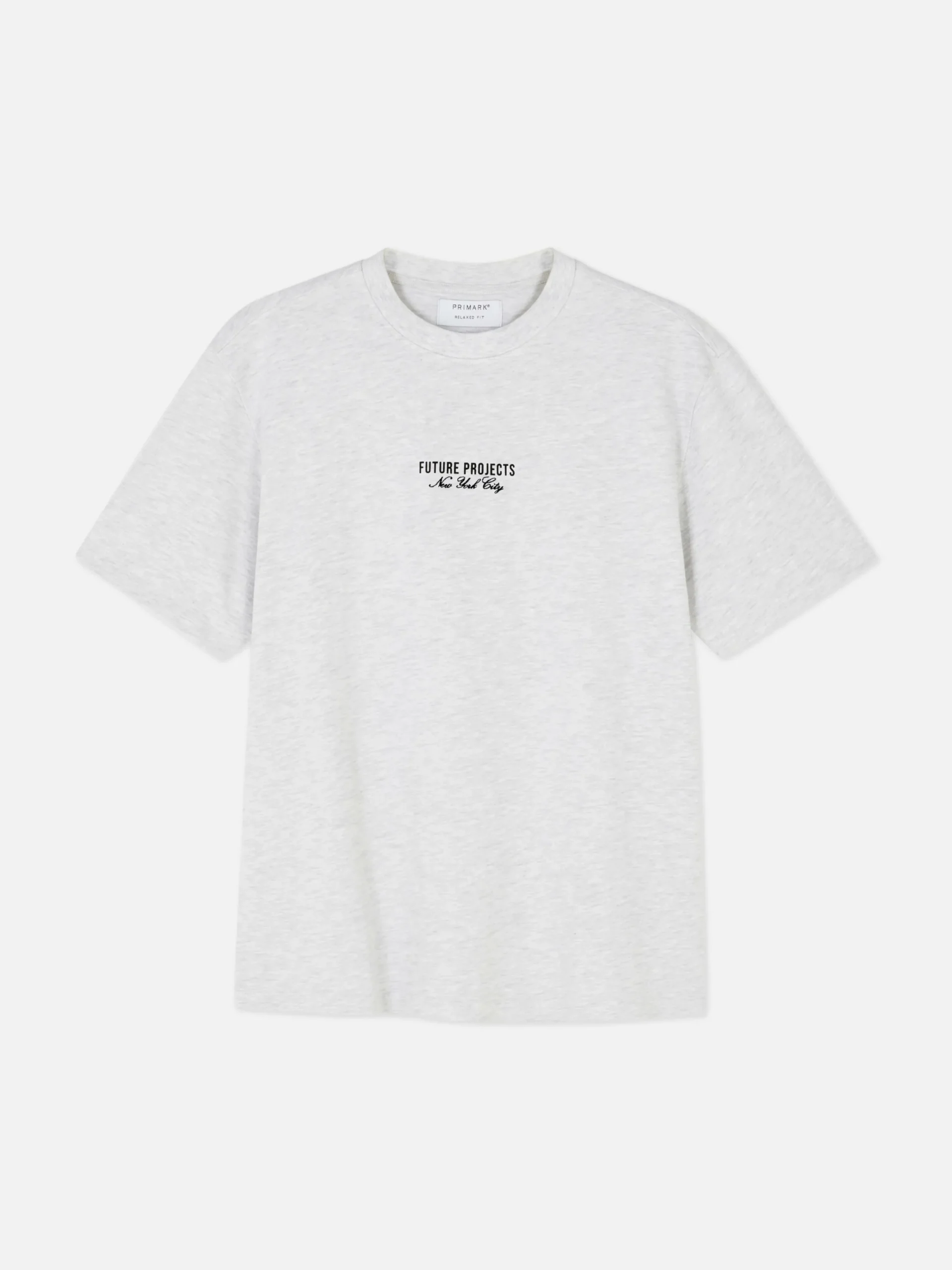 Tops Und T-Shirts|Primark „Future Projects“ T-Shirt Mit Stickerei Grau meliert