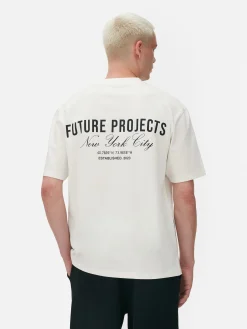 Tops Und T-Shirts|Primark „Future Projects“ T-Shirt Mit Stickerei Ecrufarben