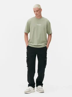 Tops Und T-Shirts|Primark „Future Projects“ T-Shirt Mit Stickerei Grün