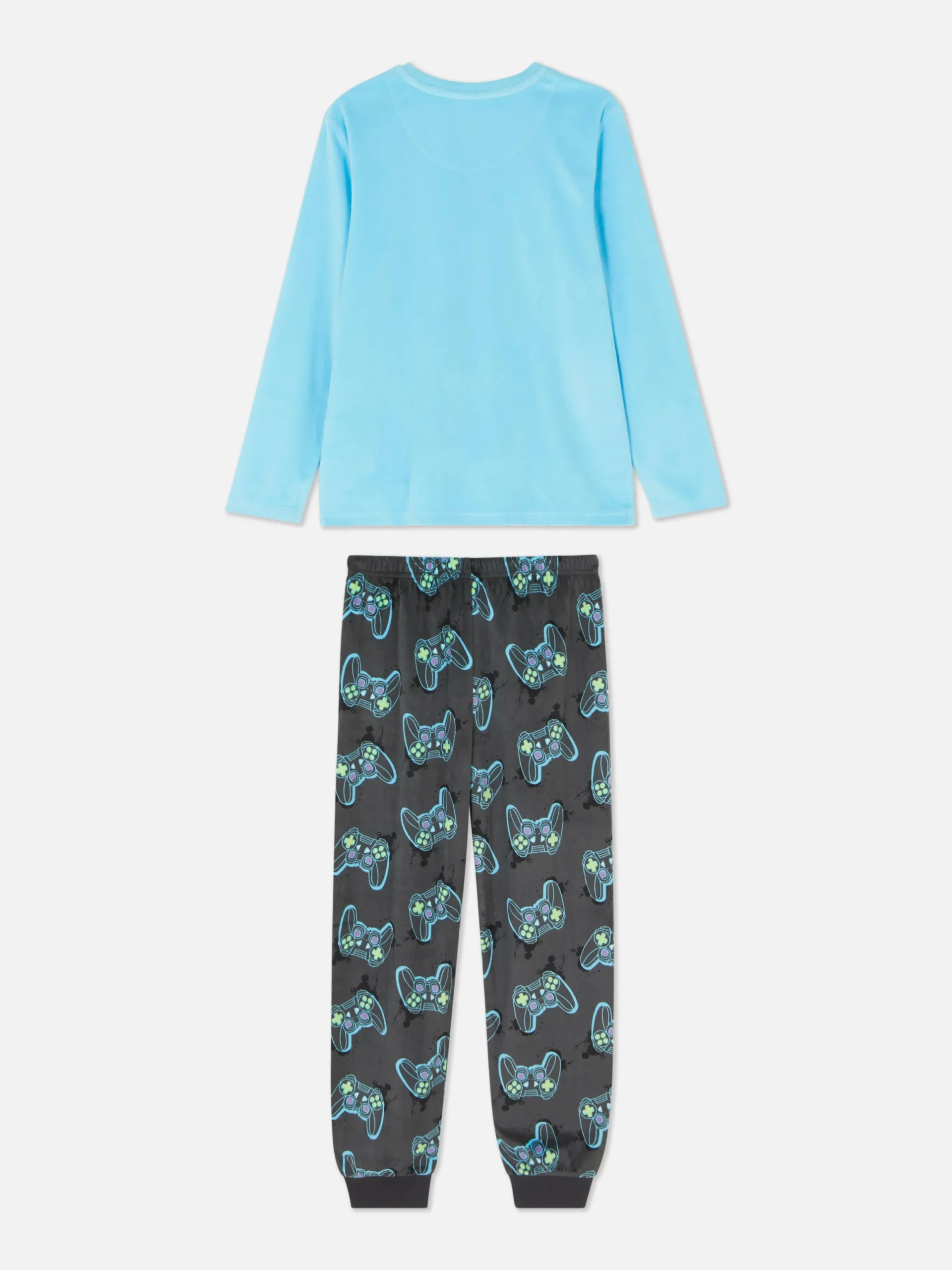 Schlafanzüge Und Nachtwäsche|Primark „Game Controller“ Schlafanzug Aus T-Shirt Und Hose Blau