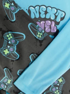 Schlafanzüge Und Nachtwäsche|Primark „Game Controller“ Schlafanzug Aus T-Shirt Und Hose Blau