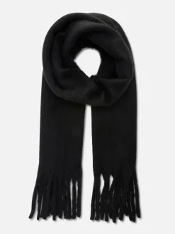 Mützen, Handschuhe Und Schals|Primark Gebürsteter Schal Mit Quasten Schwarz