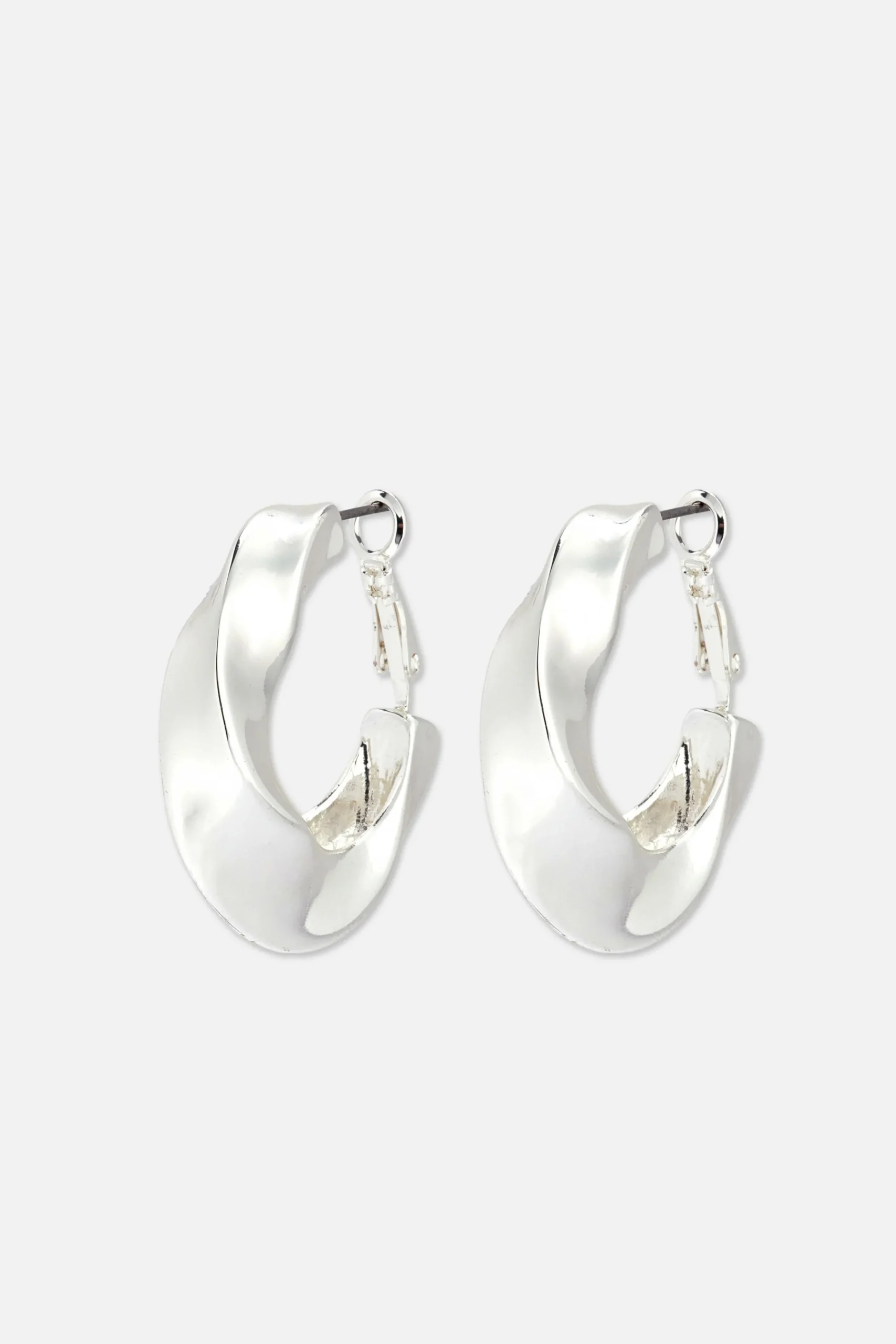 Schmuck|Primark Gedrehte Creolen Weiß