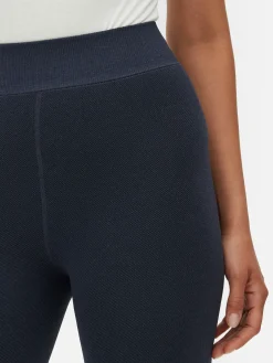 Strumpfhosen|Denim|Primark Gefütterte Leggings Aus Samt Im Denim-Look Marineblau