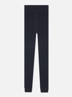 Strumpfhosen|Denim|Primark Gefütterte Leggings Aus Samt Im Denim-Look Marineblau